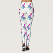 Roze tropische Leggings (Achterkant)