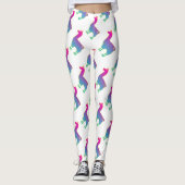 Roze tropische Leggings (Voorkant)