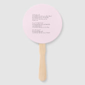 Roze Tropische Martini Meisjesuitje Weekend Handwaaier (Achterkant)
