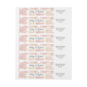 Roze tropische monstera en palmbladeren bruiloft (Vel)