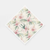  Roze Tropische Orchidee Bloemen Wedding Servet (Hoek)