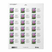 Roze tropische orchideeënbloem in Waterverf Adres Etiket (Full Sheet)