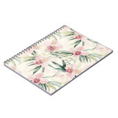  roze tropische orchideeënbloemen notitieboek (Linkerzijde)
