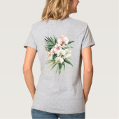 roze tropische orchideeënbloemen t-shirt (Achterkant)