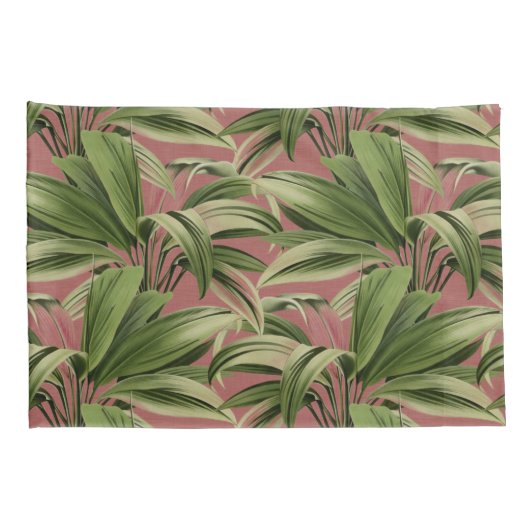 roze tropische palm kussensloop (Achterkant-Rechts)