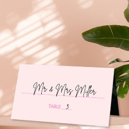 Roze Tropische Palm Moderne Bat Mitzvah Place Card Plaatskaartje