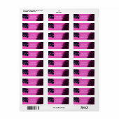 Roze tropische palmbladeren van Luau-uitnodiging Etiket (Full Sheet)