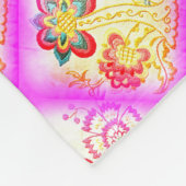 roze tropische palmbomen fleece deken (Hoek)