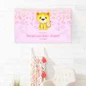 Roze tropische regenboogluipaard Baby shower Welko Spandoek (Insitu)