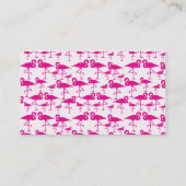 Roze Tropische Roze Flamingo Visitekaartje (Achterkant)