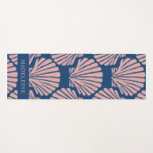 Roze Tropische Schelpen Custom Yogamat (Voorkant (horizontaal))