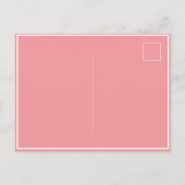 Roze tropische Waterverf meisje met lef Briefkaart (Achterkant)