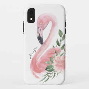 Roze tropische Waterverf van Flamingo Floral met n Case-Mate iPhone Case