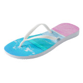 Roze tropische zandbak teenslippers (Schuin)