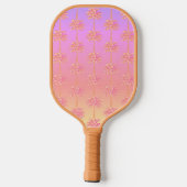 Roze Tropische Zonsondergang Palmboom Aloha Outdoo Pickleball Paddle (Achterkant)
