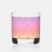 Roze Tropische Zonsondergang Palmboom Aloha Whisky Glas (Rechts)