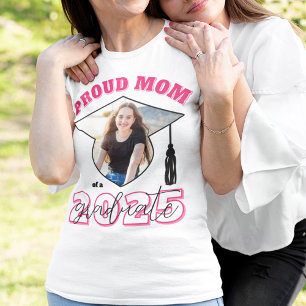 Roze trotse moeder van een Afstuderen foto T-shirt