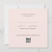 roze trouw-QR-code RSVP (Voorkant)