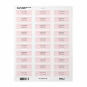 Roze Trouw Retouradres Etiket (Full Sheet)