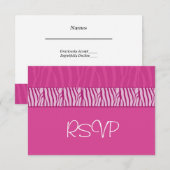 Roze Trouw RSVP Kaartje (Voorkant / Achterkant)