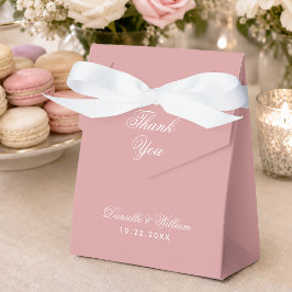 Roze Trouw Simpel Dank Je Script Stof Roze Bedankdoosjes