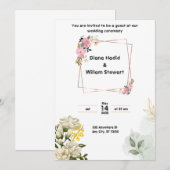 Roze Trouw Uitnodiging (Voorkant / Achterkant)