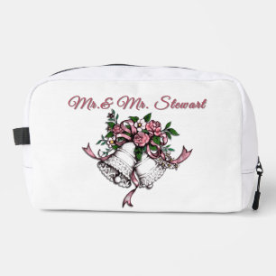 Roze Trouwbellen Personaliseren Toilettasje
