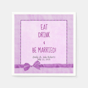 roze trouwboegrand met fragment servetten