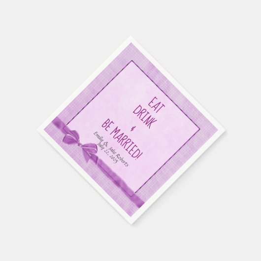 roze trouwboegrand met fragment servetten (Hoek)