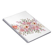 Roze Trouwboeket Notitieboek (Rechterzijde)