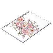 Roze Trouwboeket Notitieboek (Linkerzijde)