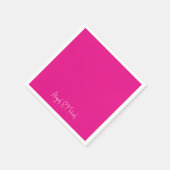 Roze trouwcocktail servet (Hoek)