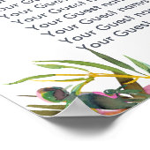  roze trouwerijkaart poster (Hoek)