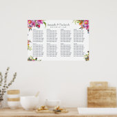  roze trouwerijkaart poster (Keuken)