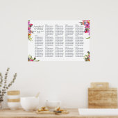  roze trouwerijkaart poster (Keuken)