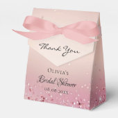 Roze Trouwfeest Favor Doos Bedankdoosjes (Voorkant Zijde)