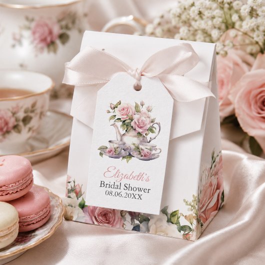 Roze Trouwfeest Favoriet Cadeautag Cadeaulabel
