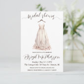 Roze trouwjurk, bruidsjurk, Vrijgezellenfeest Kaart (Staand voorkant)