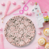  roze trouwkant papieren bordje (Feest)