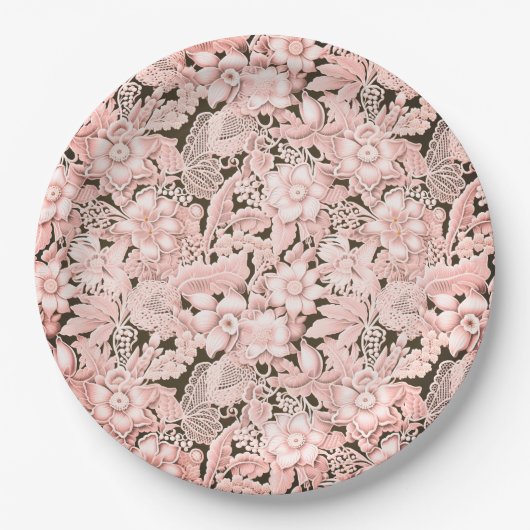 roze trouwkant papieren bordje (Voorkant)