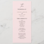 Roze Trouwmenu Menu (Voorkant)