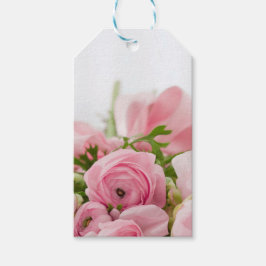 Roze Trouwrozen Cadeaulabel