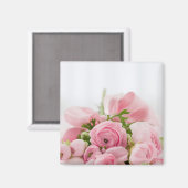 Roze Trouwrozen Magneet (Voorkant / Achterkant)