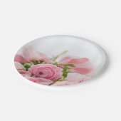 Roze Trouwrozen Papieren Bordje (Gekanteld)