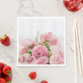 Roze Trouwrozen Servet (Insitu)