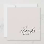Roze Trouwscript Bedankt Dankkaart (Voorkant)