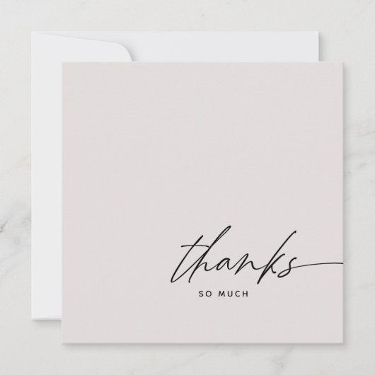 Roze Trouwscript Bedankt Dankkaart   (Voorkant)