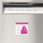Roze trouwtaart Save the Date Magneet (Insitu (Vaatwasser))