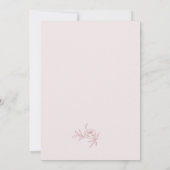 Roze Trouwuitnodiging met Monogram Kaart (Achterkant)