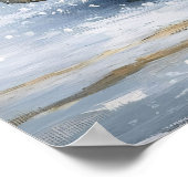 Roze truck die een kerstboom vervoert poster (Hoek)